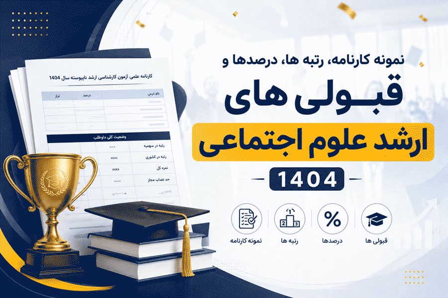 نمونه کارنامه، رتبه ها، درصدها و قبولی های ارشد علوم اجتماعی 1404